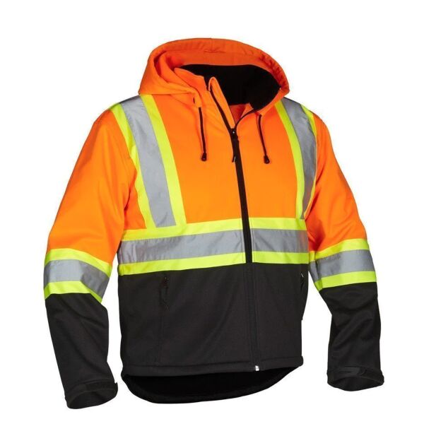 PolyCorp - Hi Vis Softshell Orange Safety Jacket  Thumbnail