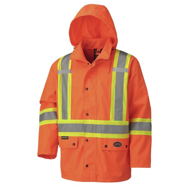 Hi-Viz Orange 450D 100% Waterproof Jacket Thumbnail